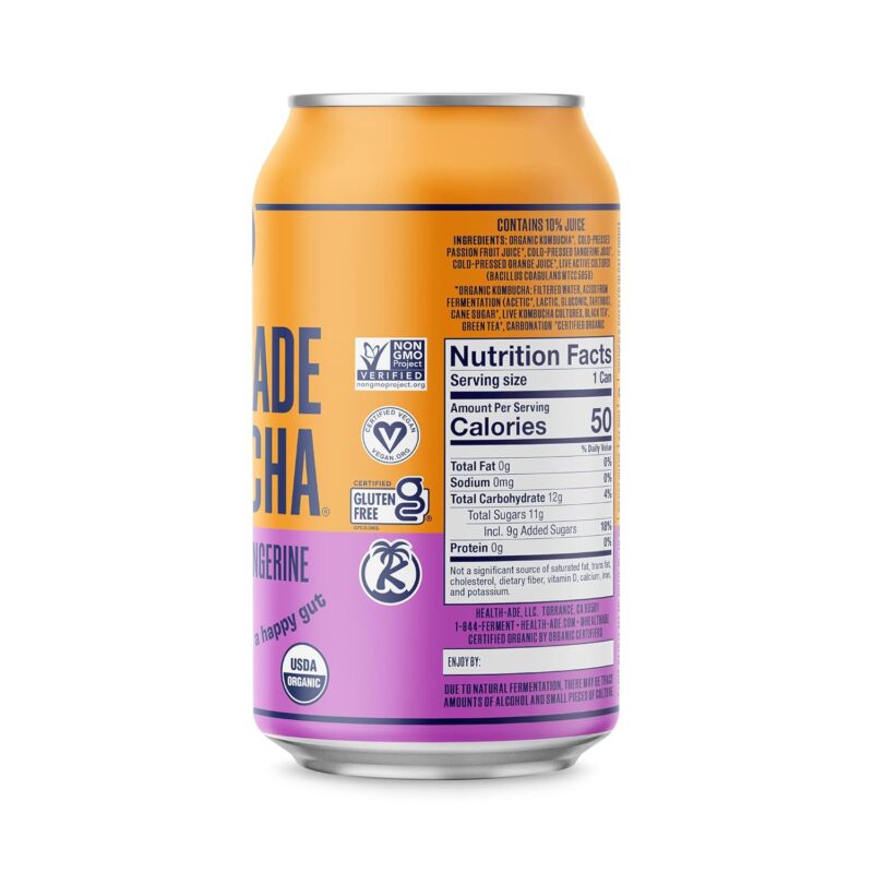 Health-Ade Kombucha KEG Passion Fruit Tangerine Kombucha Single