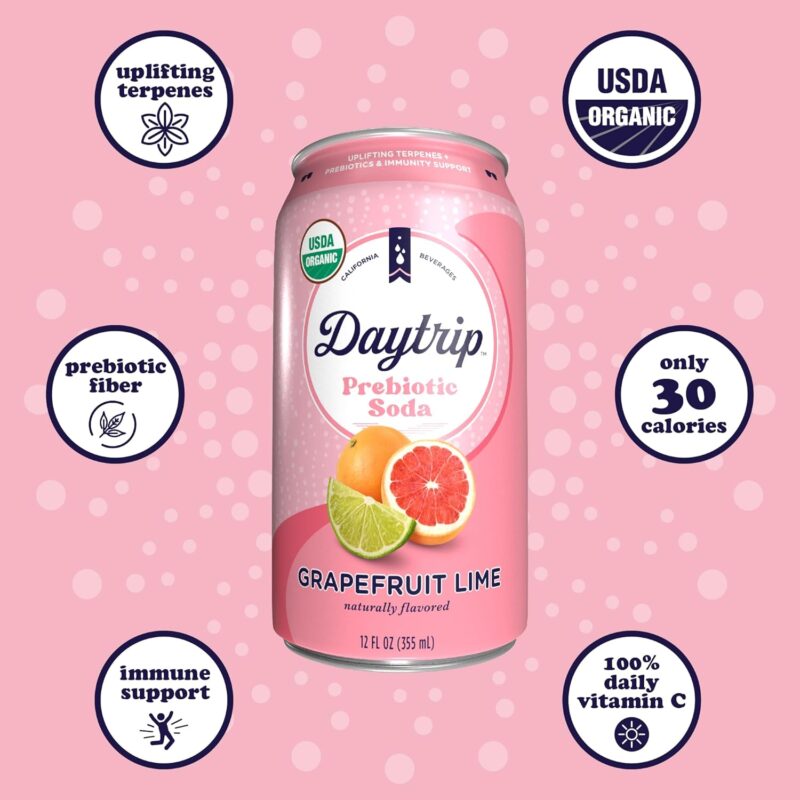 DAYTRIP Prebiotic Soda Grapefruit Lime