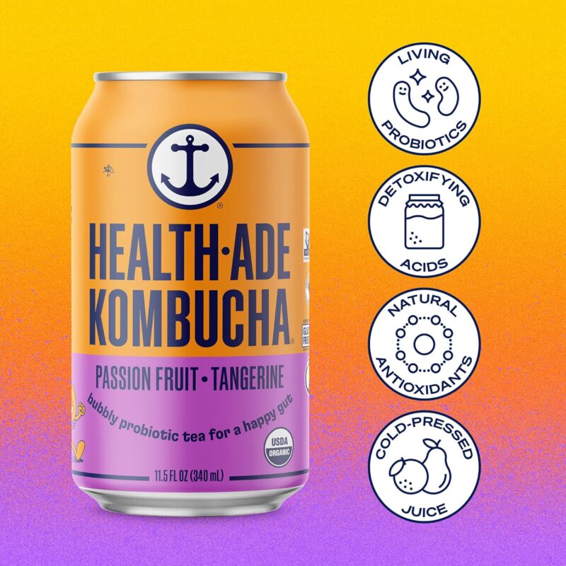 Health-Ade Kombucha KEG Passion Fruit Tangerine Kombucha Single