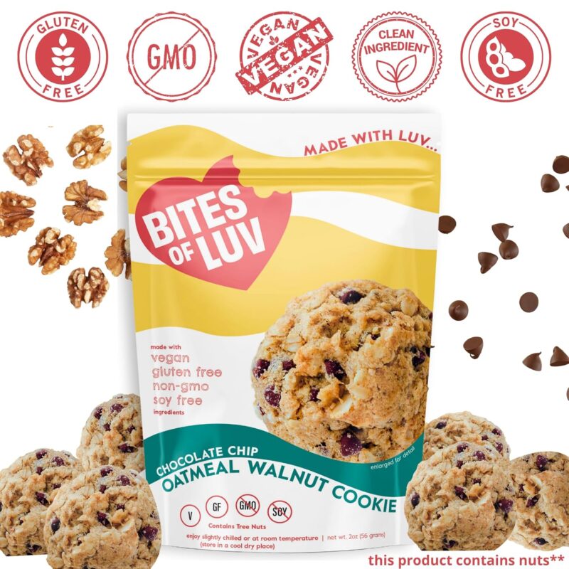 Bites of Luv Oatmeal Choc Chip Walnut Cookie