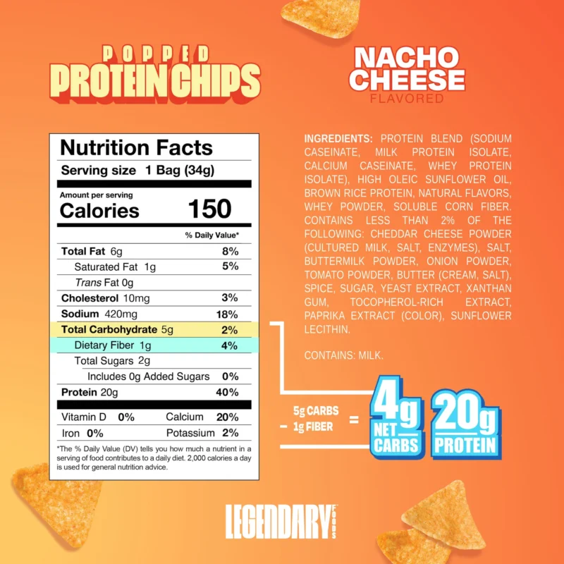 LF Protein Chips Nacho Cheese - Image 4