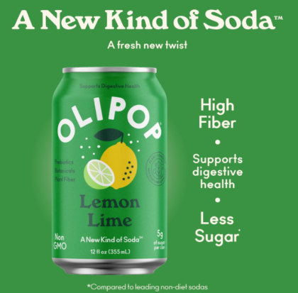 Olipop 6/4 pack Lemon Lime