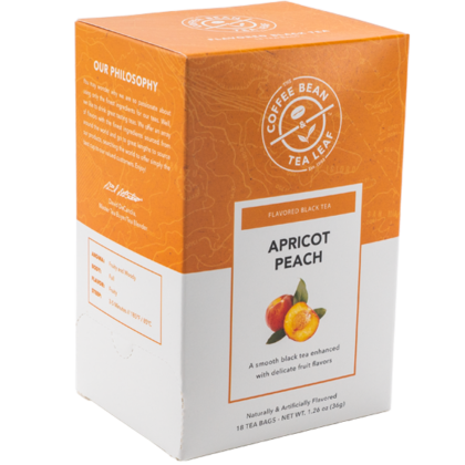 Coffee Bean & Tea Leaf, Apricot Peach Black Tea, Bag, 108 ct (6 Boxes)